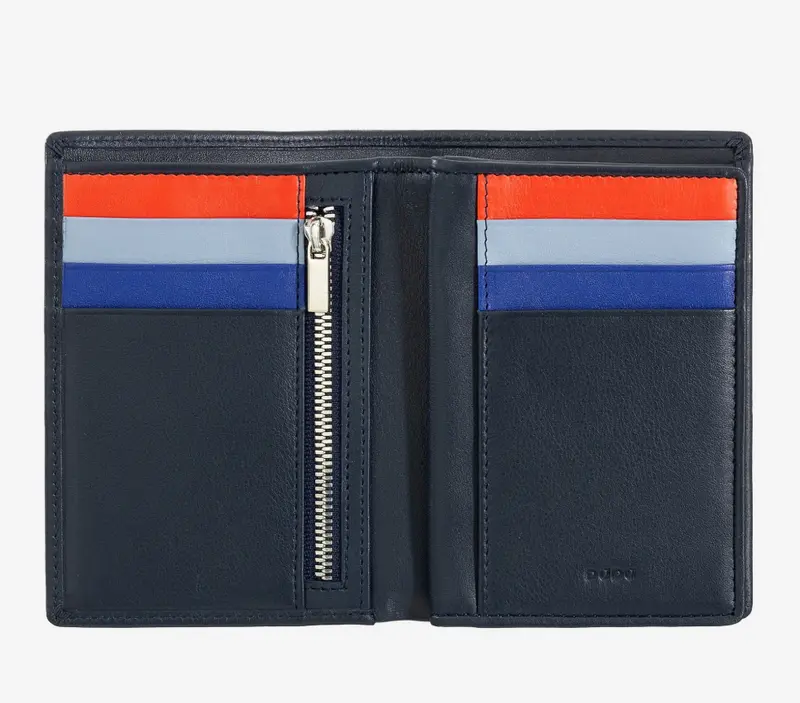 Portafoglio uomo RFID Colorful Navy - Tiberio - DùDù