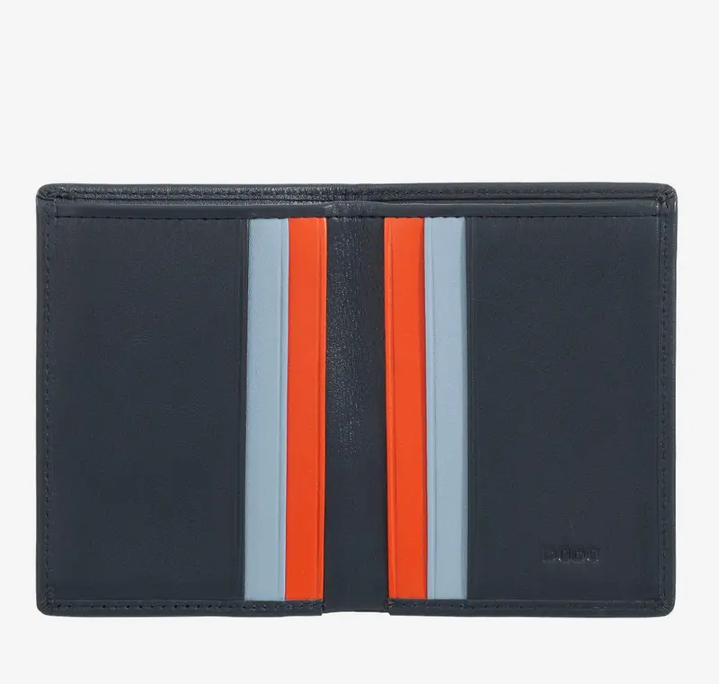 Portafoglio uomo slim piccolo in pelle RFID Navy - Rodi - DùDù