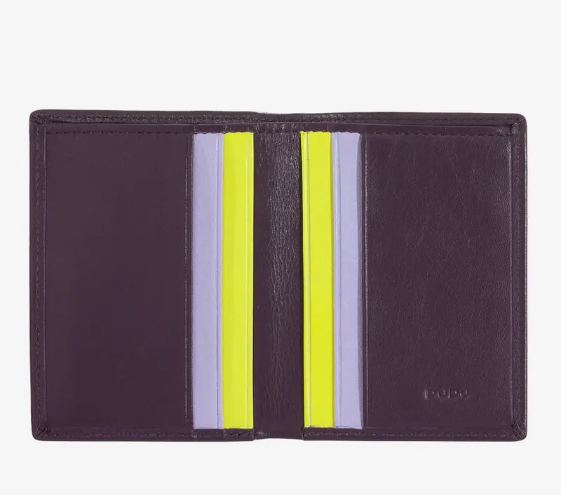 Portafoglio uomo slim piccolo in pelle RFID Purple - Rodi - DùDù