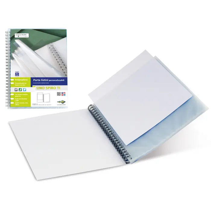 Portalistino personalizzabile con spirale Spiro