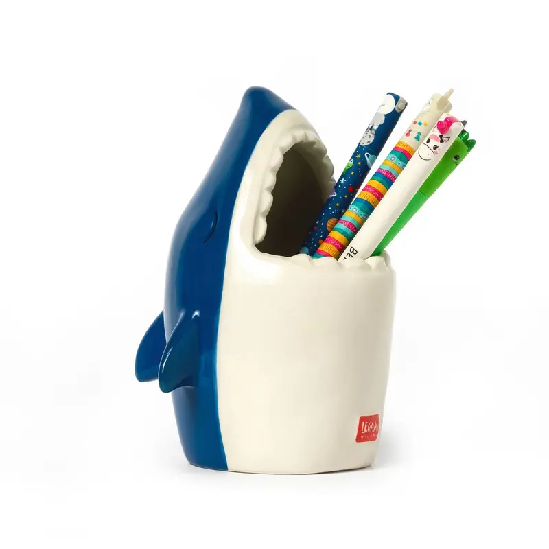 Portapenne in Ceramica - Desk Friends-Shark