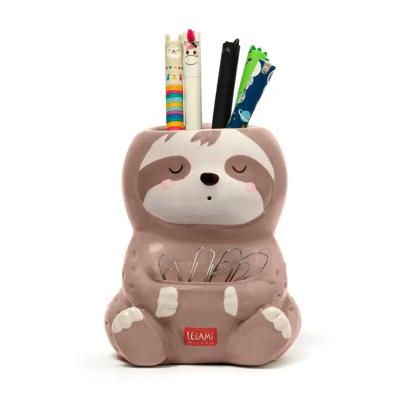 Portapenne in Ceramica - Desk Friends-sloth