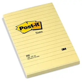 Post-it 3M 660 102x152 Rigato 6 pz.