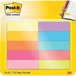 Post-it 3M Index 670 con 10 Colori in carta 12,7x44