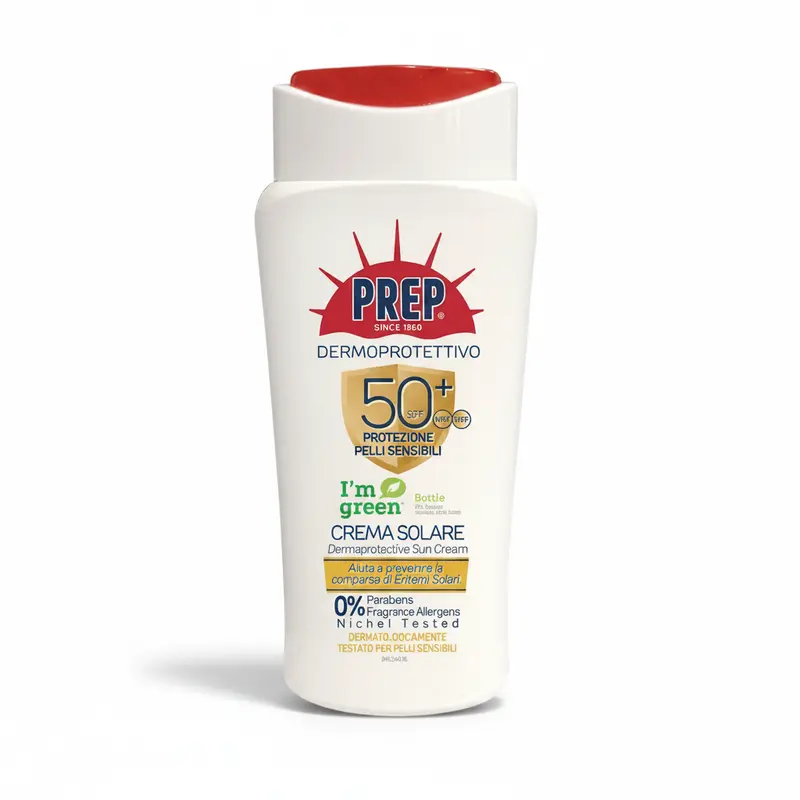 PREP Dermoprotettivo Crema Solare SPF 50+ – Pelli Sensibili 200ml Solari Protezione Corpo