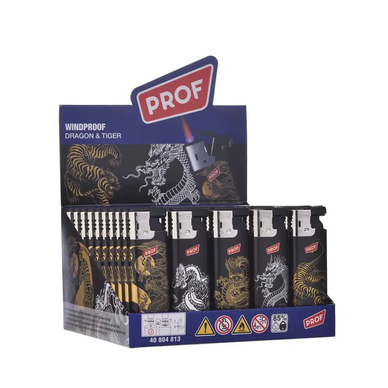 PROF ACCENDINO ANTIVENTO SLIDECAP 3DEFFECT TIGER E DRAGON 40804813 - Conf da 50