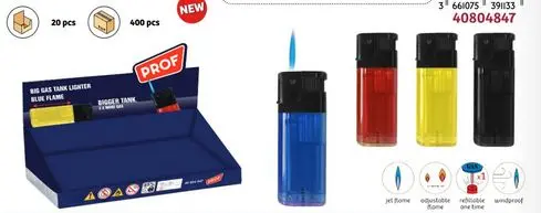 PROF ACCENDINO ANTIVENTO TRASPARENTE GIANT ART.40804847- Conf da 20