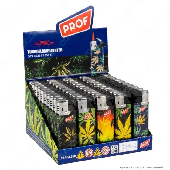 PROF ACCENDINO ELETTRONICO TURBO GOLDEN LEAVES - Conf da 50