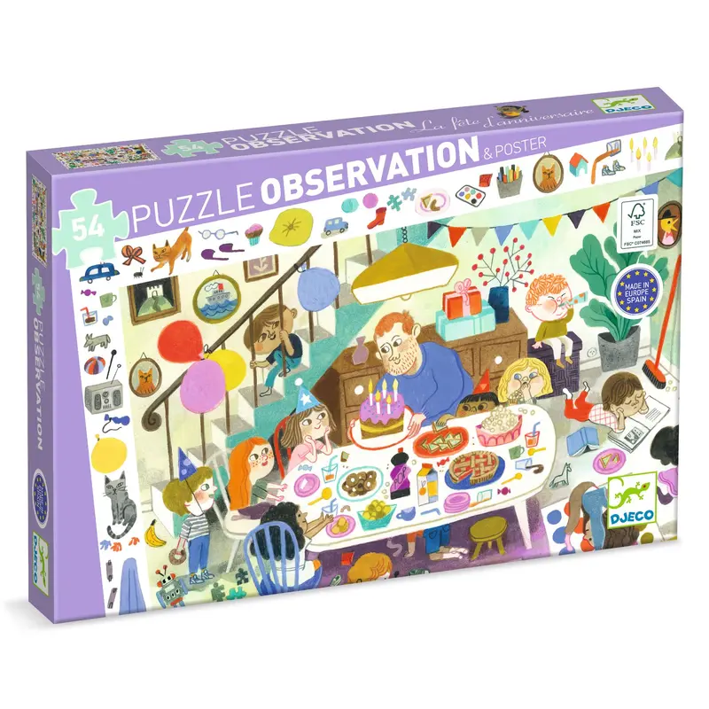 Puzzle d'osservazione - Festa di compleanno 54 pezzi