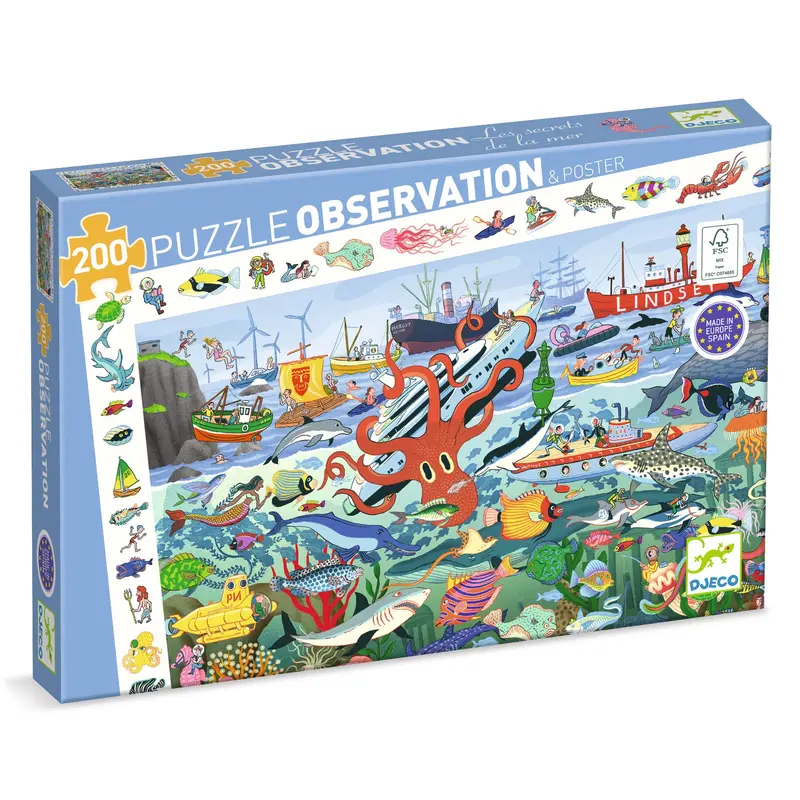 Puzzle d'osservazione - I segreti del mare 200 pezzi