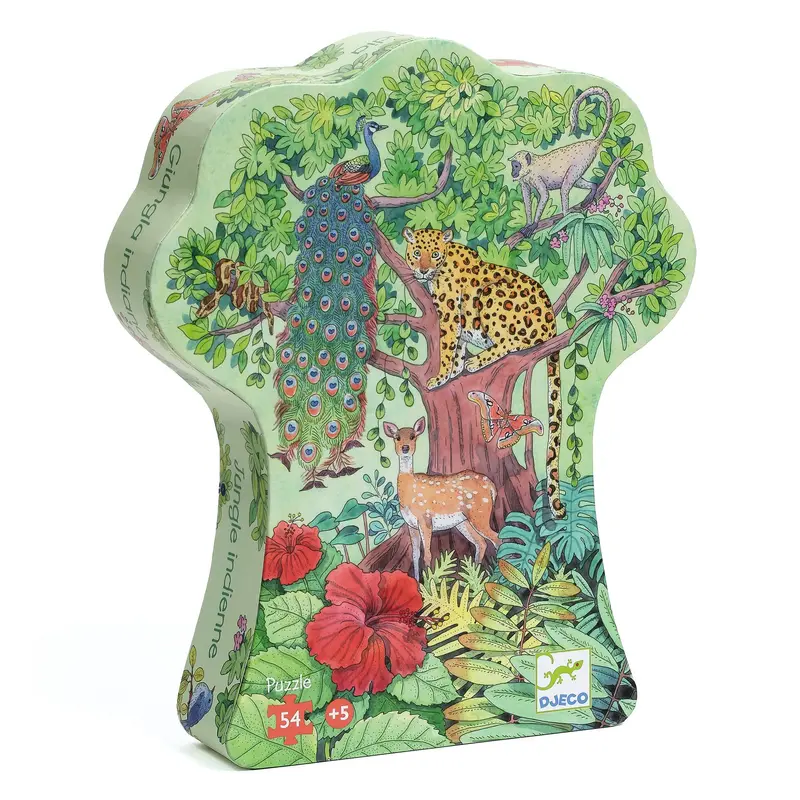 Puzzle Silhouette - Giungla indiana 54 pezzi