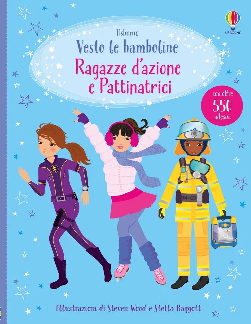 Ragazze d'azione e pattinatrici. Con adesivi