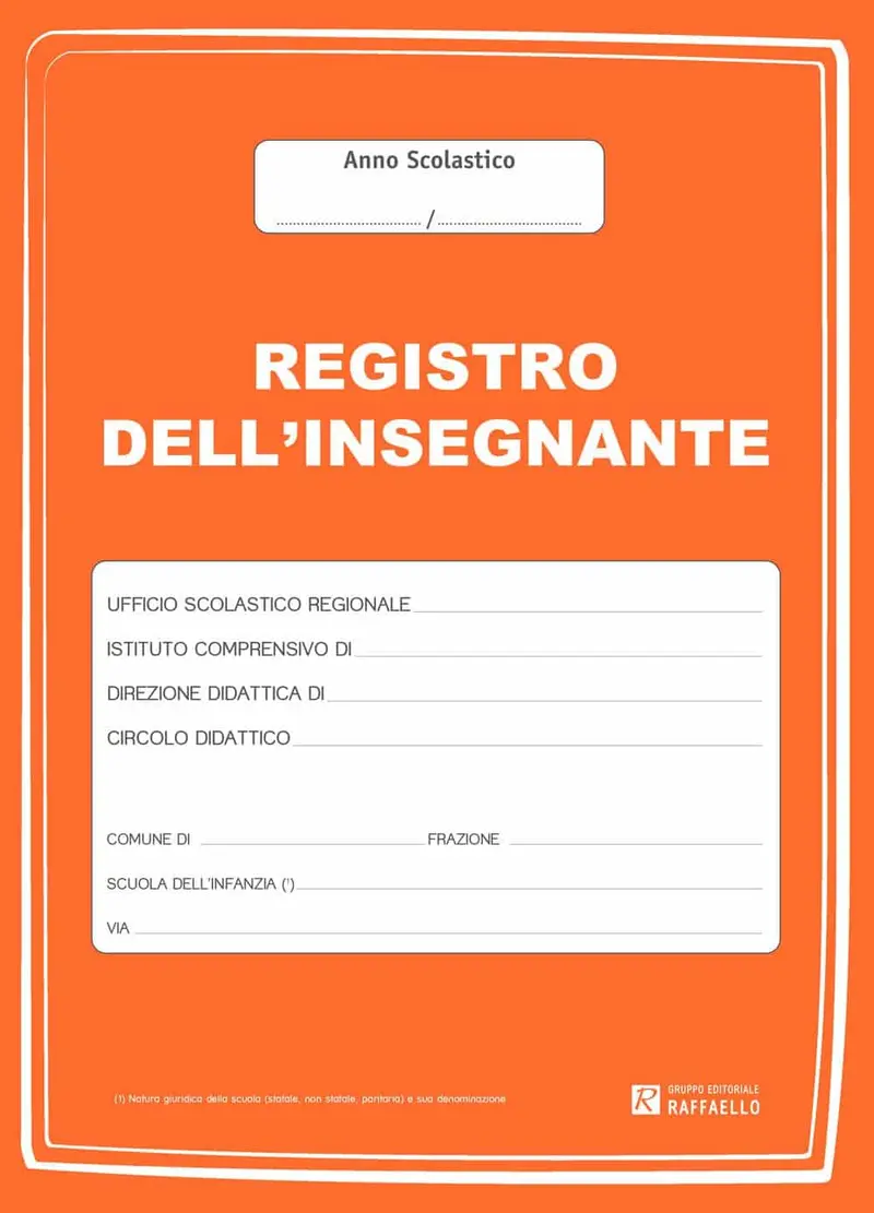 Registro dell'insegnante – Scuola dell'infanzia (Arancio)