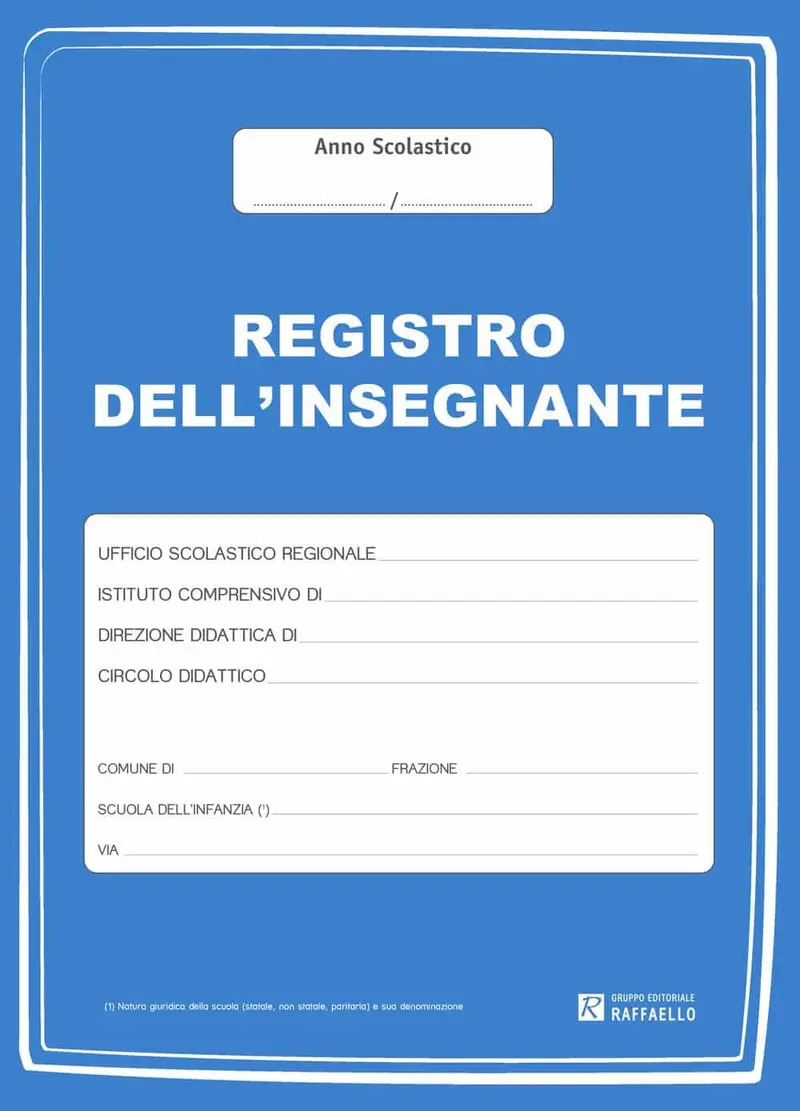 Registro dell'insegnante – Scuola dell'infanzia (Blu)