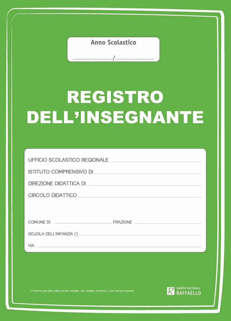 Registro dell'insegnante – Scuola dell'infanzia (Verde)
