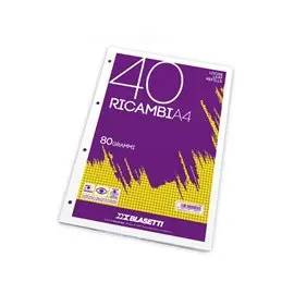 Ricambi 4 fori 80 gr. A4 40 ff