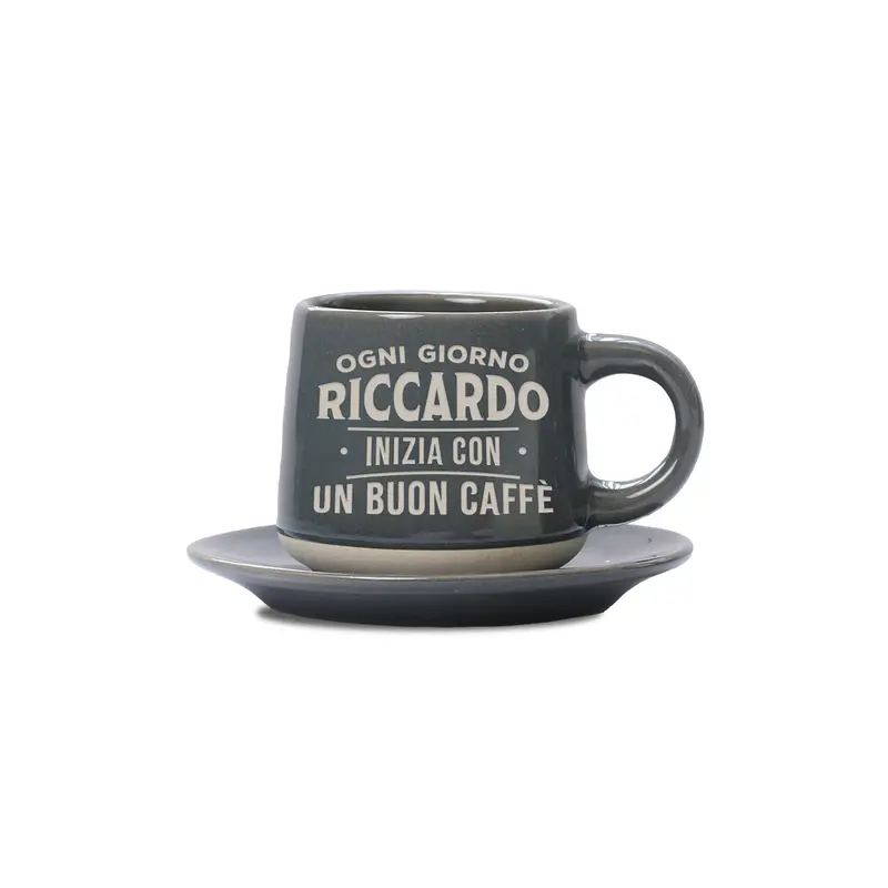 RICCARDO - TAZZINA DA CAFFE'+ PIATTINO ABBINATO