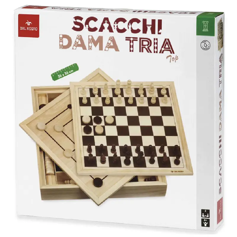 Scacchi dama tria top CM.36 in scatola
