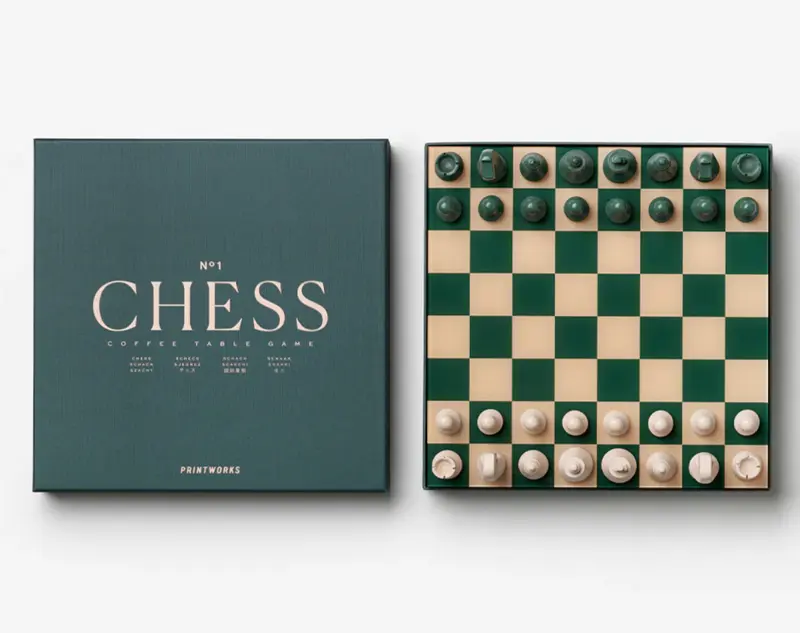 Scacchiera CLASSIC, verde, Printworks