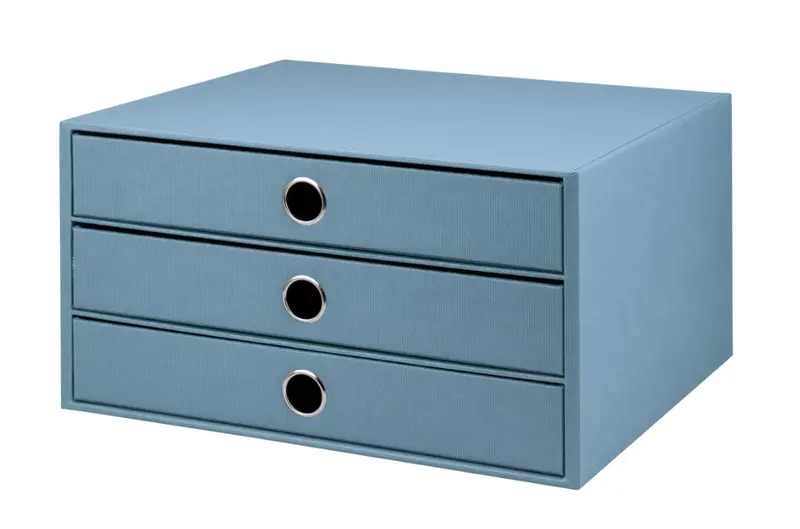 Scatola a 3 cassetti SOHO A4 Denim Blu
