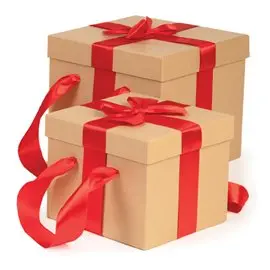 Scatole Regalo Star Natale 25 Set da 2 pz. Quad.Street Boxes