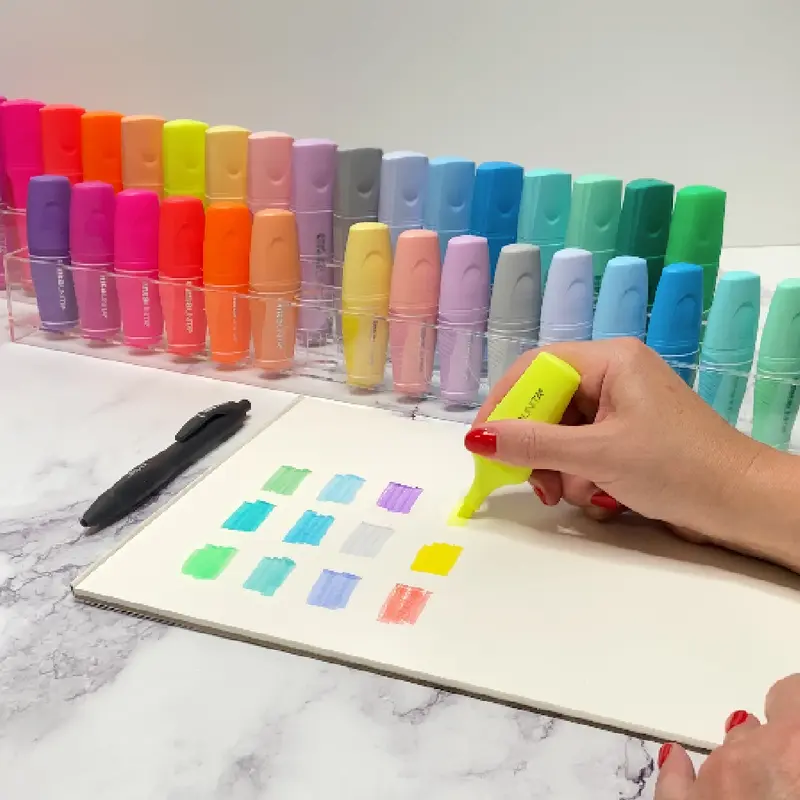 Set 12 Evidenziatori Tinta Unita Palette Mini Me