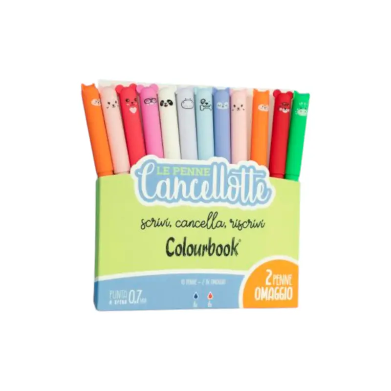 Set 12 Penne Cancellabili Cancellotte Colourbook