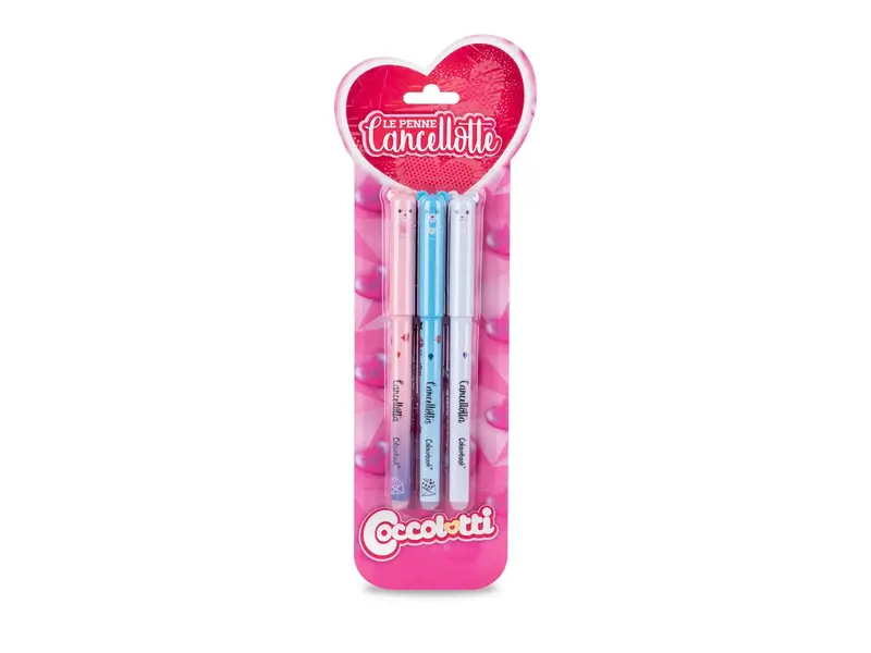 Set 3 Penne Cancellotte Coccolotti Gel Cancellabili