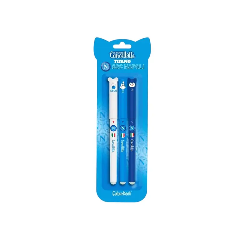 Set 3 Penne Gel Cancellabili SSC Napoli
