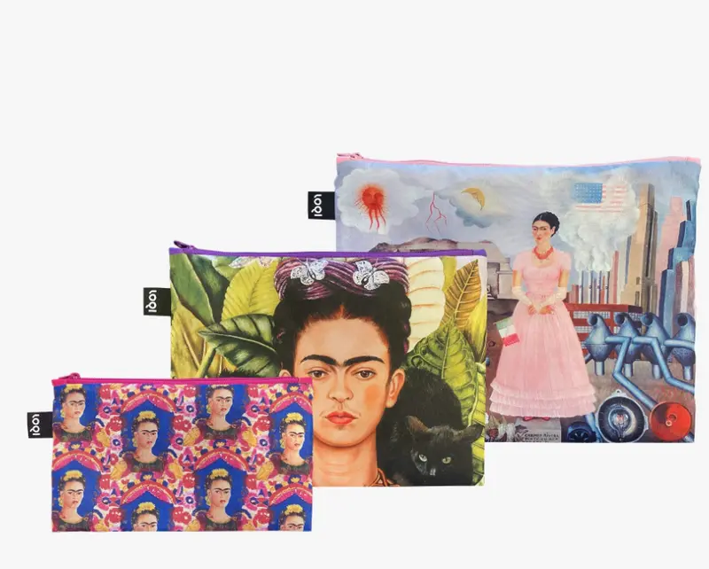 Set 3 pezzi Zip Pockets Frida Kahlo - Loqi®