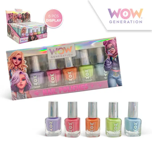 Set 5 Smalti per Unghie WOW Generation – Colori Pastello per Bambine