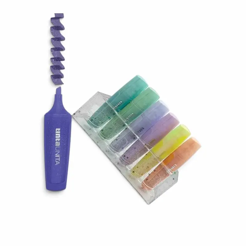 Set 6 Evidenziatori Pastel Glimmer - Tinta Unita