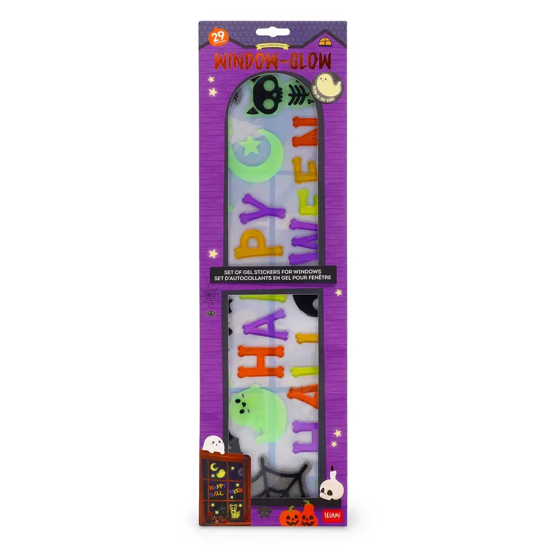 Set di 29 adesivi in gel per finestra - Windo-Glow Happy Halloween