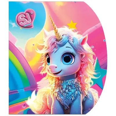 Seven Lavagnetta LCD A Libro Tema Unicorno