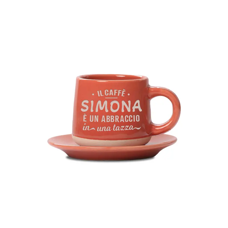 SIMONA - TAZZINA DA CAFFE'+ PIATTINO ABBINATO