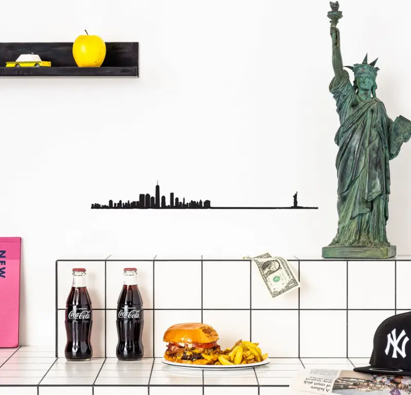 Skyline New York Profilo in Acciaio Nero 50cm