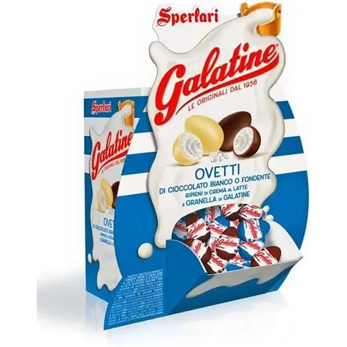 SPERLARI GALATINA OVETTI DI CIOCCOLATO BAINCO O FONDENTE RIPIENI DI CREMA 1kg - Conf da 1
