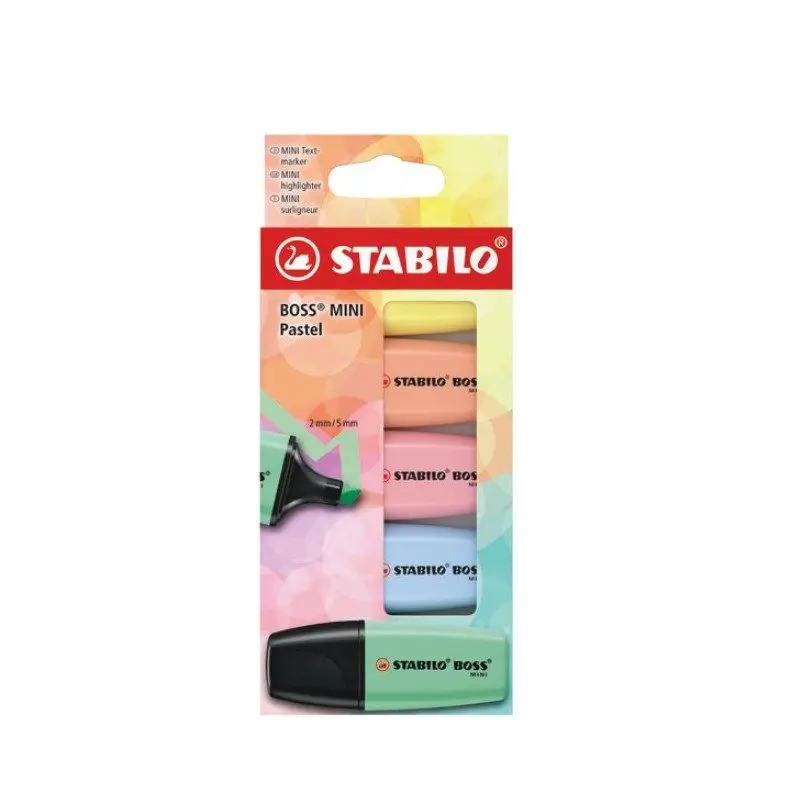 Stabilo Boss Mini Pastel - 5 evidenziatori tascabili