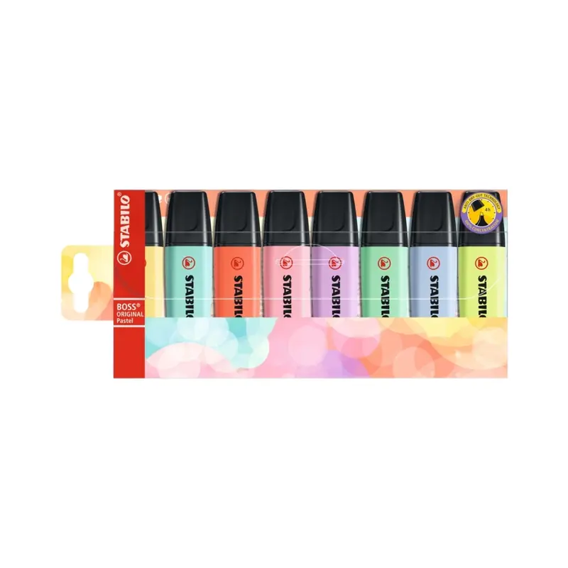 Stabilo Boss Original Pastel - Set 8 evidenziatori