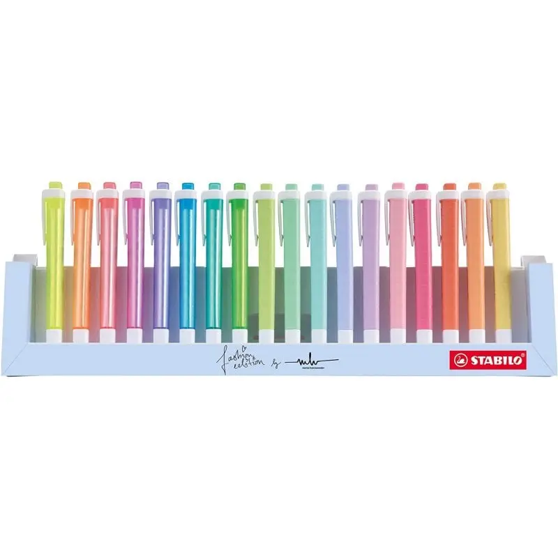 Stabilo Swing Cool Deskset 18 evidenziatori pastello e fluo – Fashion Edition Marina Hoermanseder