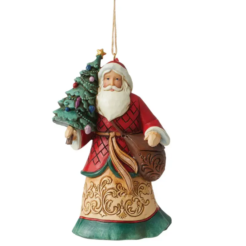 Statuetta Addobbo Babbo Natale Jim Shore Heartwood Creek