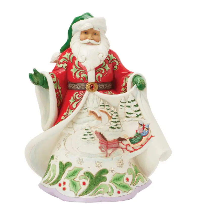 Statuetta di Babbo Natale Scena Musicale Invernale - Jim Shore