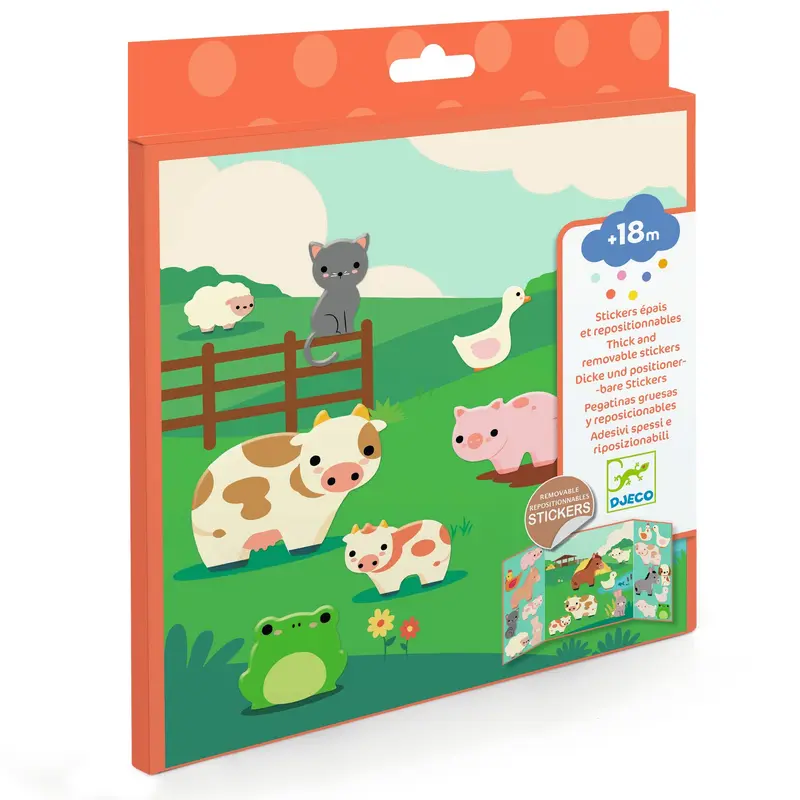 Stickers riposizionabili - Animali della fattoria