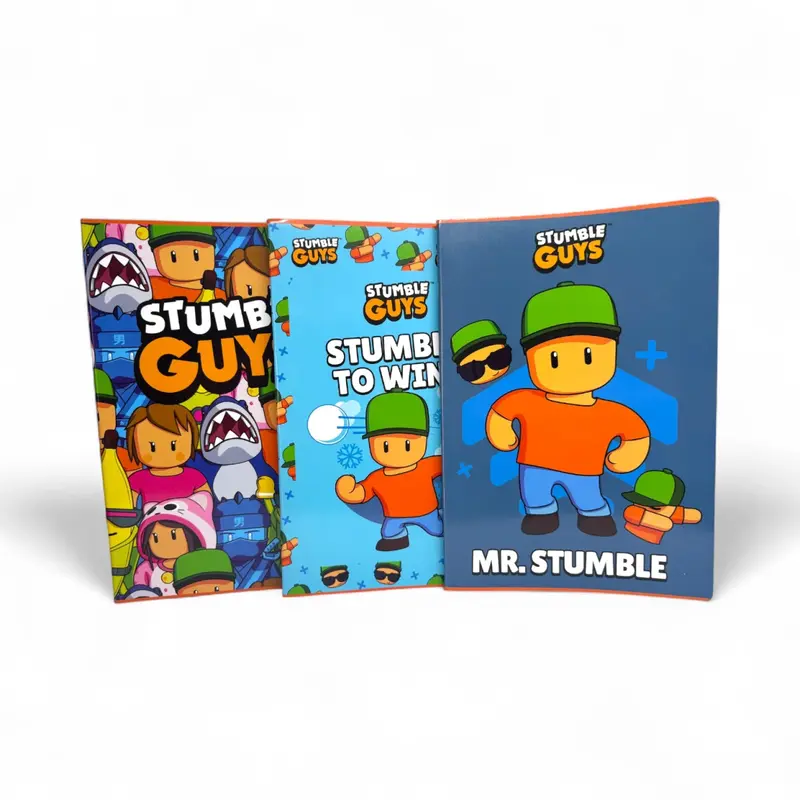 Stumble Guys – Pacchetto 3 Quaderni Maxi A4 100gr.