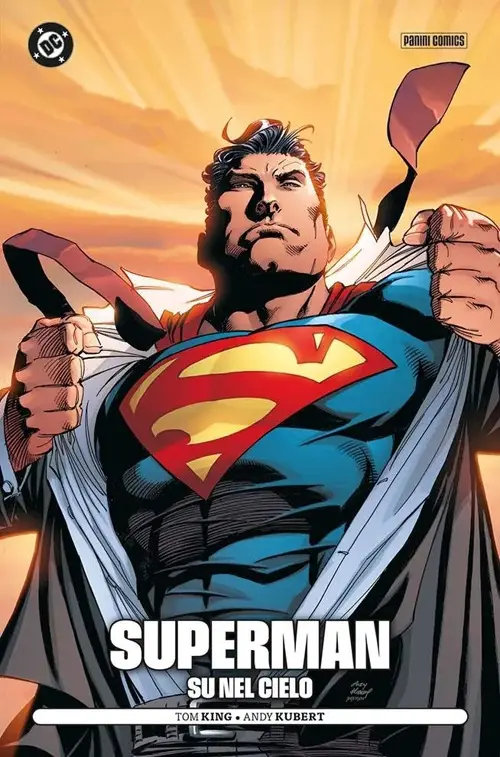 Su nel cielo. Superman