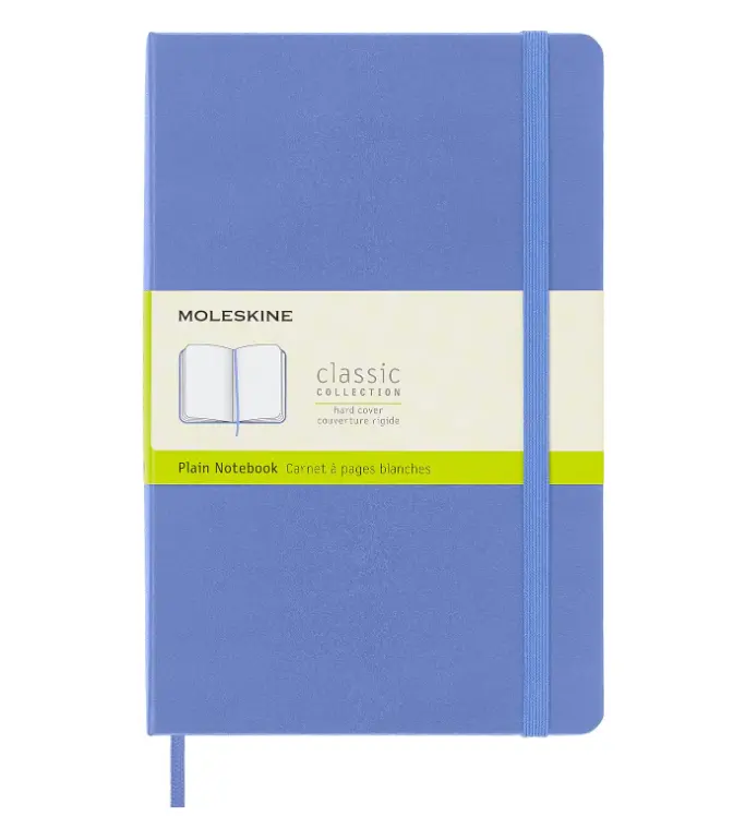 Taccuino Large Rigido Pagina Bianca Blu Ortensia