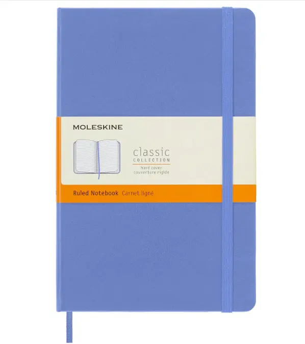 Taccuino Large Rigido Pagina Rigata Blu Ortensia