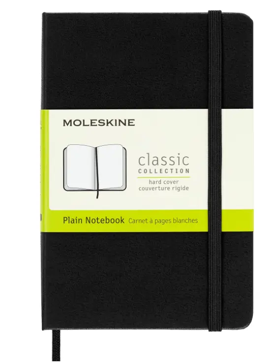 Taccuino Pocket Rigido Pagina Bianca Nero