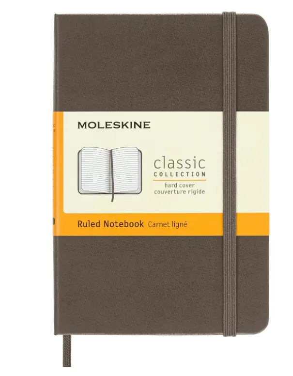 Taccuino Pocket Rigido Pagina Rigata Marrone