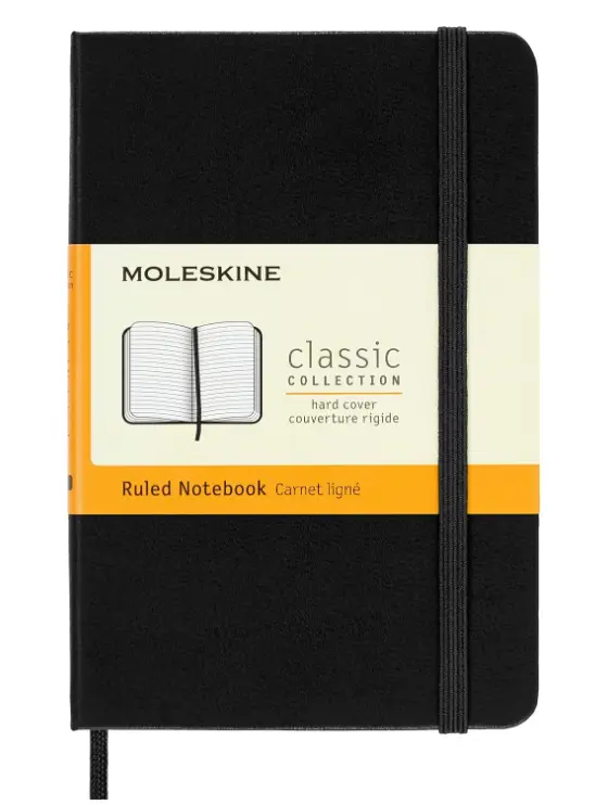Taccuino Pocket Rigido Pagina Rigata Nero